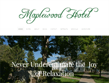 Tablet Screenshot of maplewoodhotel.com